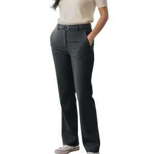 Carole Wren Classic Boot Cut  Gray Straight Leg Dress  Pants. Sz XL